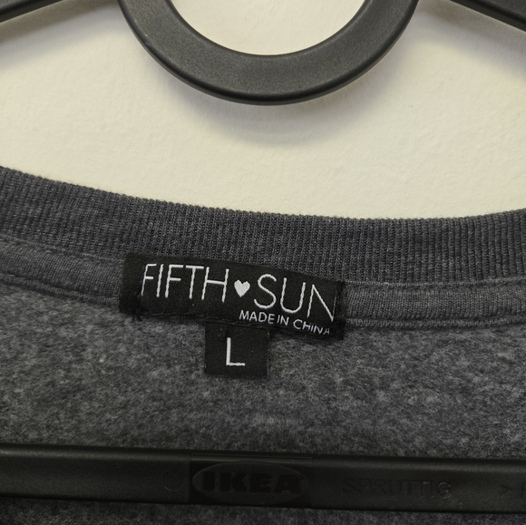 Fifth Sun Holiday Cheers Champagne Sweatshirt Gray L - Picture 6 of 8
